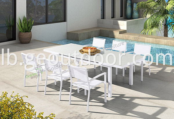 outdoor sling 7 piece dining set